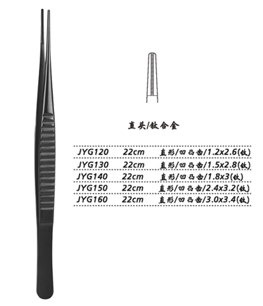 金鐘組織鑷直形 凹凸齒 22cm