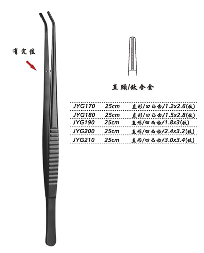 金鐘組織鑷直形 凹凸齒 25cm